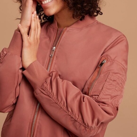 Aritizia Dusty Pink Bomber Jacket - S - Picture 2 of 6